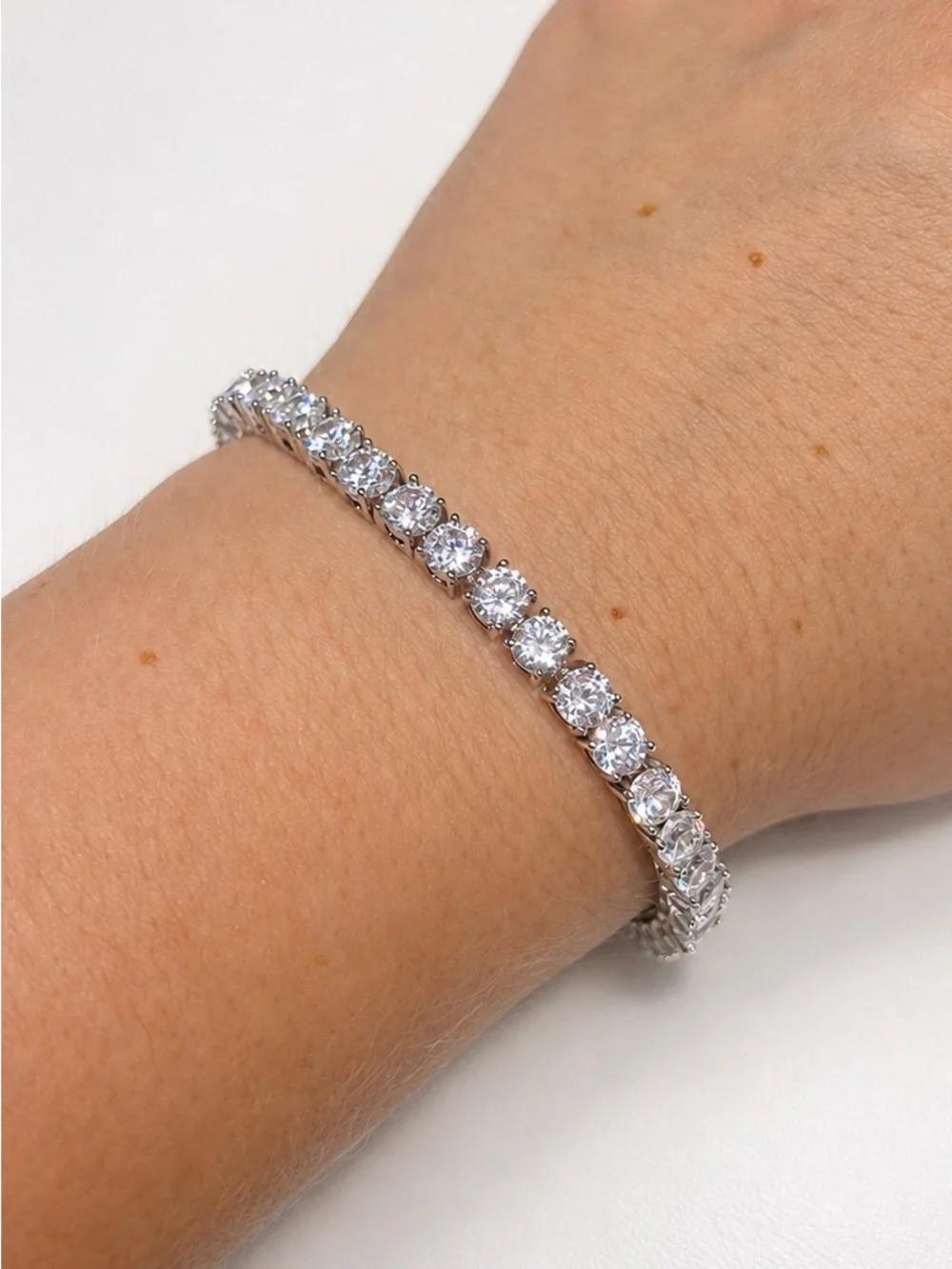 Elegant Clear Stone Tennis Bracelet - Women Jewelry